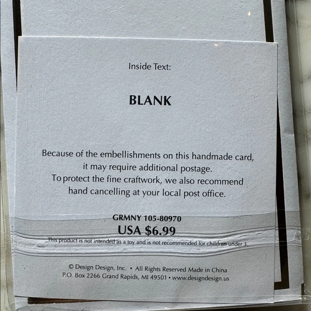 NIB Handmade Graduation Greeting Card Raised Cap Money Holder Gift Card Envelope